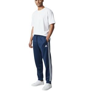 Adidas Men's Joggers with Pockets, Blue with White Stripes, Size XLTall